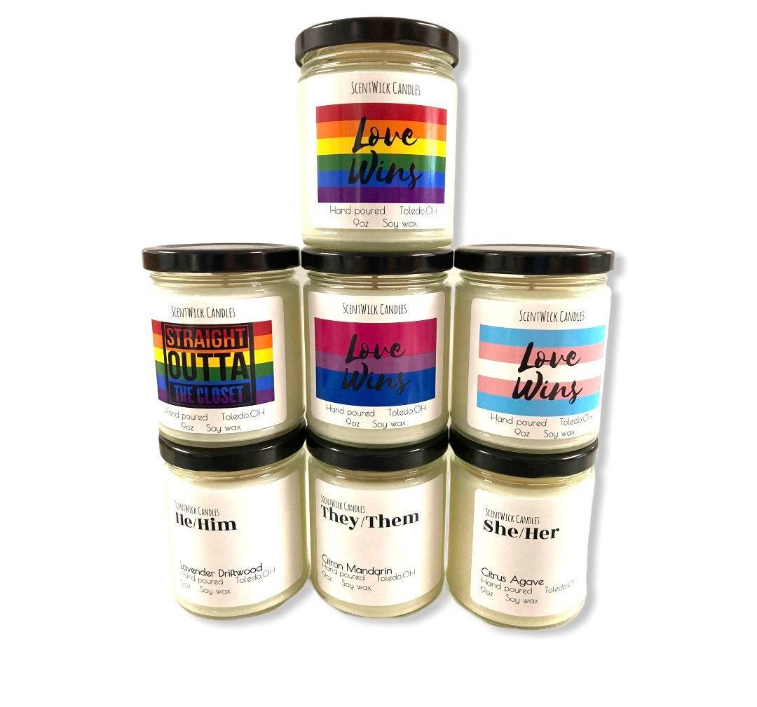 She/Her Pronouns Pride Candle - ScentWick Candles