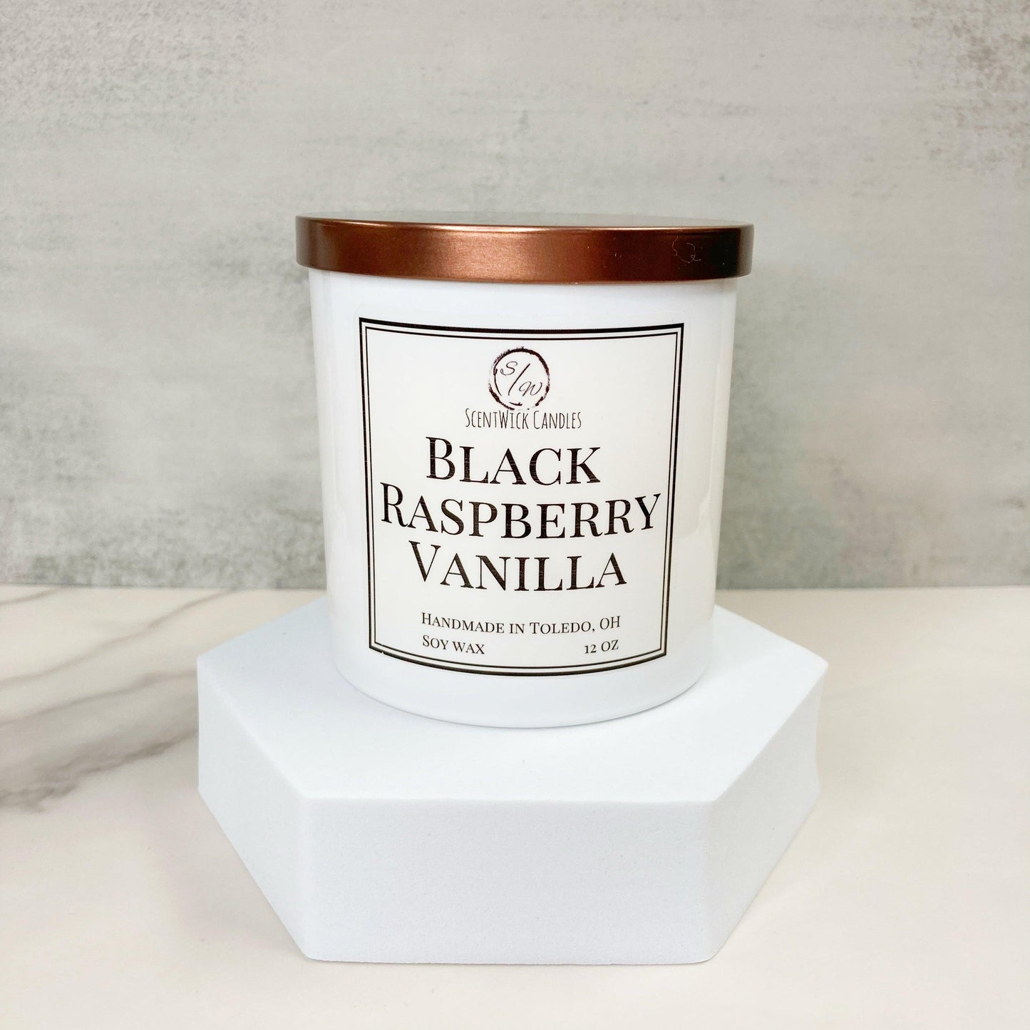 The Copper & Gold Collection - Black Raspberry Vanilla Candle - ScentWick Candles