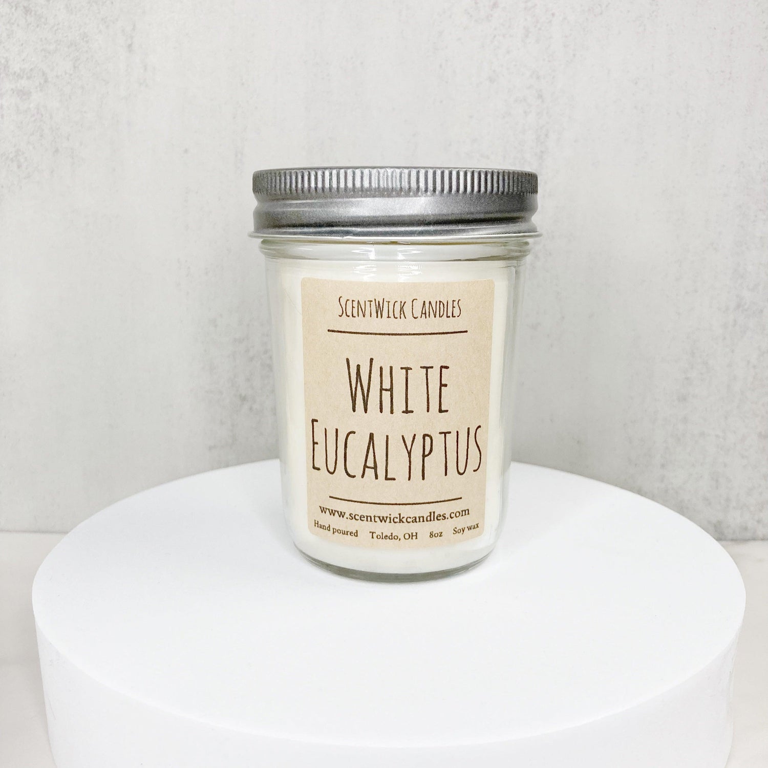 White Eucalyptus Candle - ScentWick Candles