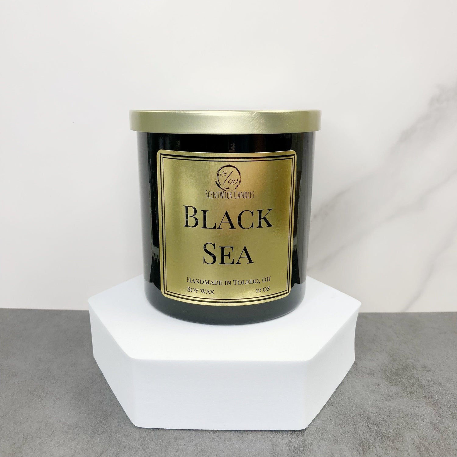 The Copper & Gold Collection - Black Sea Candle - ScentWick Candles