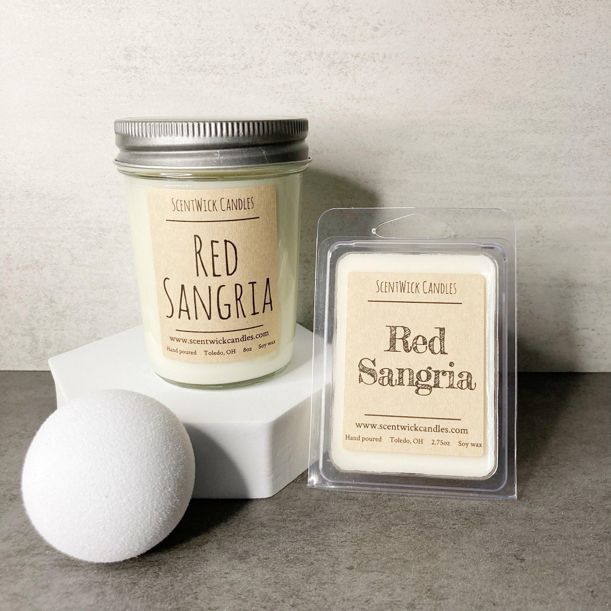 Red Sangria wax melt - ScentWick Candles