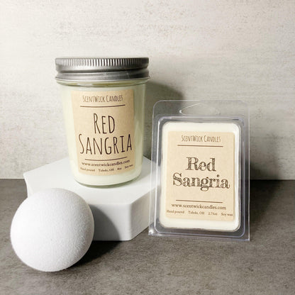 Red Sangria wax melt - ScentWick Candles