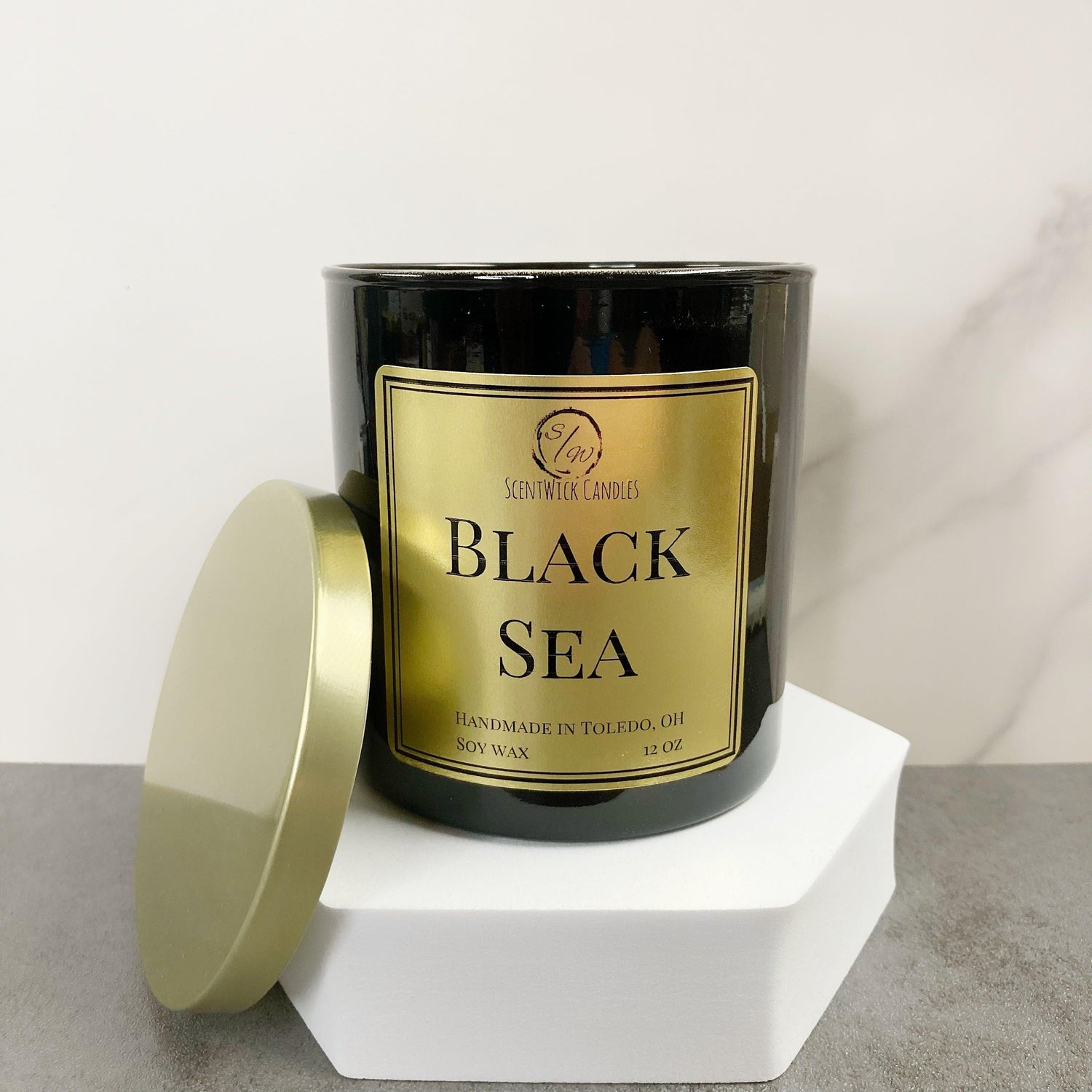 The Copper & Gold Collection - Black Sea Candle - ScentWick Candles
